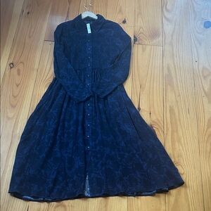 Madewell Dark Blue Long Sleeve Dress